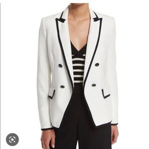 Veronica Beard Harriet Cutaway Contrast Jacket